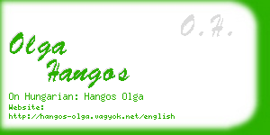 olga hangos business card